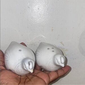 White Ceramic Bird Figurines for Fish Tanks